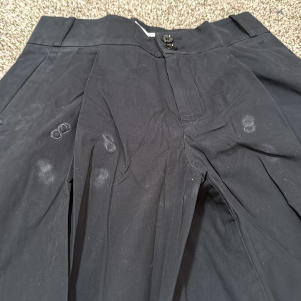ANTHROPOLOGIE Women's Cropped Wide-Leg Trousers Size 0 In Black - Picture 5 of 16